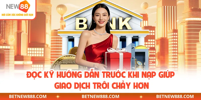 Đọc kỹ hướng dẫn trước khi nạp giúp giao dịch trôi chảy hơn
